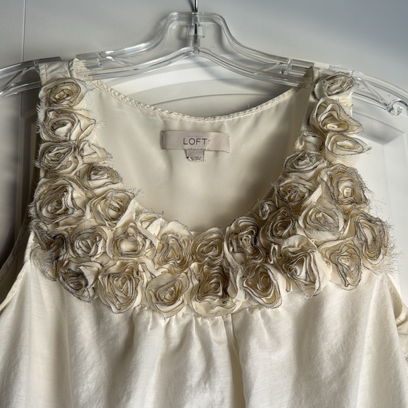 Loft Blouse with Floral Appliqués - Picture 2 of 5